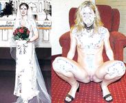 100 Dressed and Undressed Brides to Sluts!