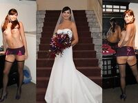 100 Dressed and Undressed Brides to Sluts!