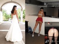100 Dressed and Undressed Brides to Sluts!