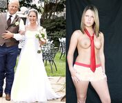 100 Dressed and Undressed Brides to Sluts!