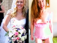 100 Dressed and Undressed Brides to Sluts!