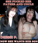 Dirty Debbie loves family cock