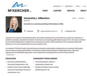 Samantha J. Gillanders, Lawer, Saskatoon, Saskatchewan, Can.