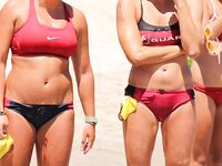 Hot lifeguard bikini girls