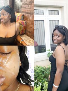 Soiled her face with semen