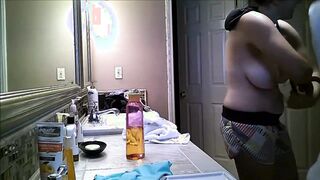 Big Tits Bathrom Spycam