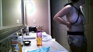 Big Tits Bathrom Spycam