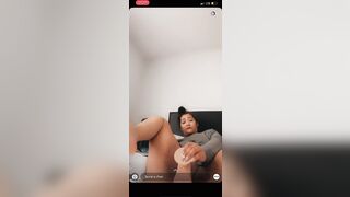 Fat slut Tristin plays with dildo