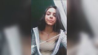 Hot polish teen Wiktoria Bystron shows her tits