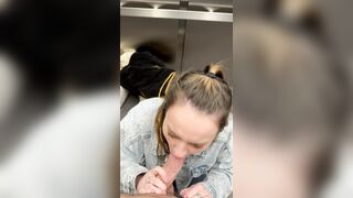 Teen sucks in elevator