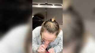 Teen sucks in elevator