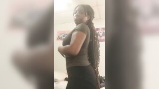 Ebony slut kiara exposed teasing for the camera
