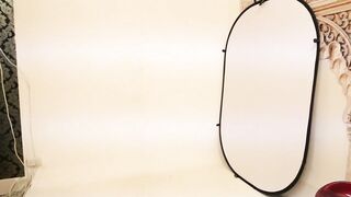 Watch as Shy UK model Melissa takes off her bra and poses