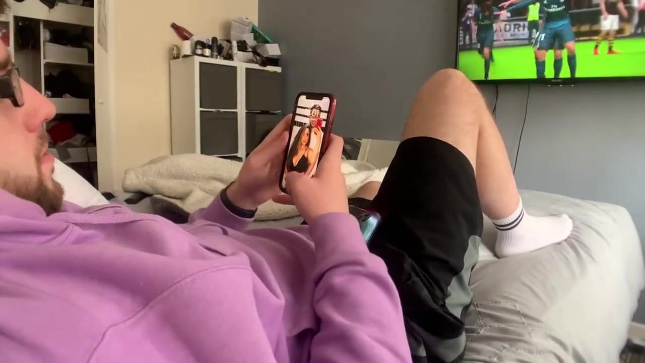 Big-Titted Babe Sucks Him Off While He Plays FIFA