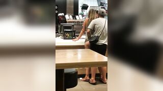 Guy slides into his girl at the McDonald’s counter