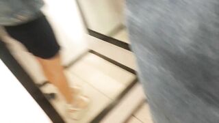 Redhead Babe Asked Me to Watch Her Try On Clothes in Public