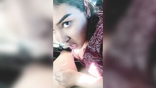 Chubby Mexicana eats small cock