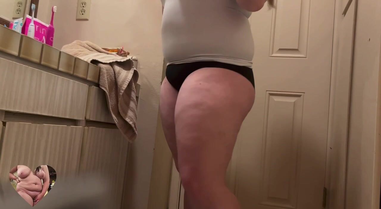 Cheating wife taking her panties off