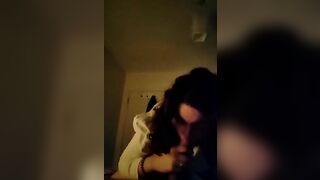 Amateur slut sucking big fat cock in 69 position