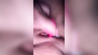 Thick MILF squirts while masterbating