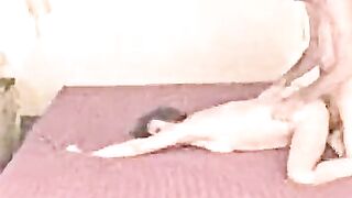 Dawn snowball takes it in the ass