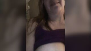 She finally flashes her beautiful fat tits