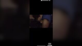 Ebony teen sucks dick behind school