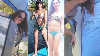 Zoey and Ashley changing in tent