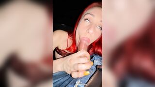 Swallowing his cum as a thank you for a lovely dinner