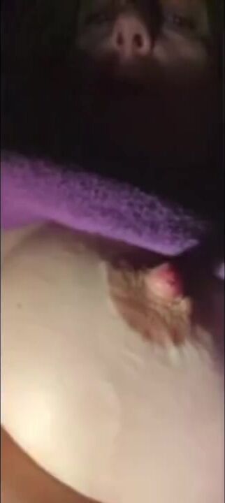 Lina Norena amazing close up of her big cracked nipples