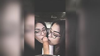 Hot Latinas share a hard dick