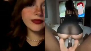 Ginger college thot fucked by monster cock