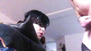 chubby girl is deep-throated by her cross-dressing boyfriend
