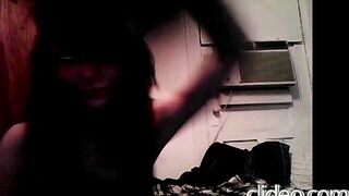 Hippie webcam girl strips anf fucks