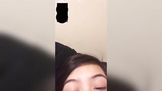 Busty Latina teen gets horny and plays with tities