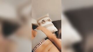 Geordie PT Slut fucking her pussy