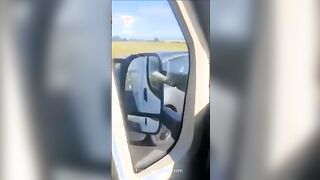 a blowjob caught on the middle of the highway