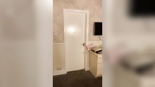 Teasing in her pleaser mules and Ann Summers PVC nurse outfit