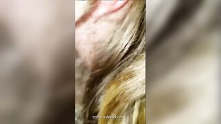 cleans up the pussy of her friend after her boyfriend came inside her1