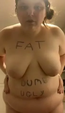 Fat dumb ugly Lexie pig humiliated