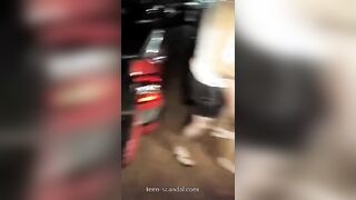 a slut getting fucked by a bunch of guys outside the club1