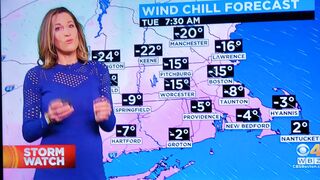 CBS 4 Boston Weather Girl Sarah Wroblewski See Through No Bra