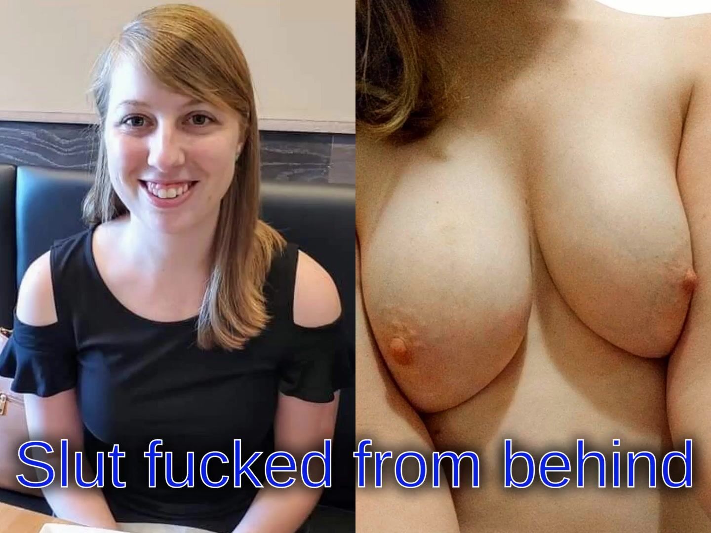Slut fucked from behind