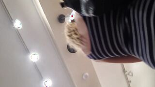 Upskirt blonde college hottie