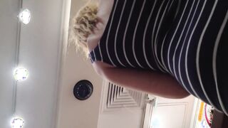Upskirt blonde college hottie