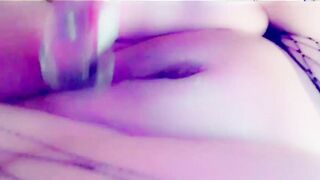 Fat whore toys her fat pussy