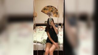 Kimberly Rückert - Posing in front of the Mirror