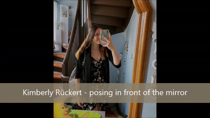 Kimberly Rückert - Posing in front of the Mirror