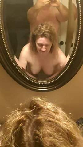 Bull Fucks Wife in Mirror