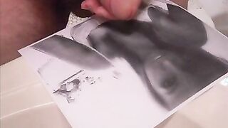 English Slut Jordana Seymour takes Tributes over her Face and Cunt